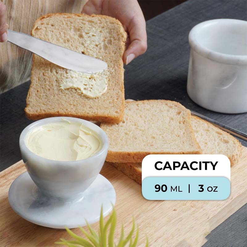 Natural Marble Butter Dish - Butter Crock-3