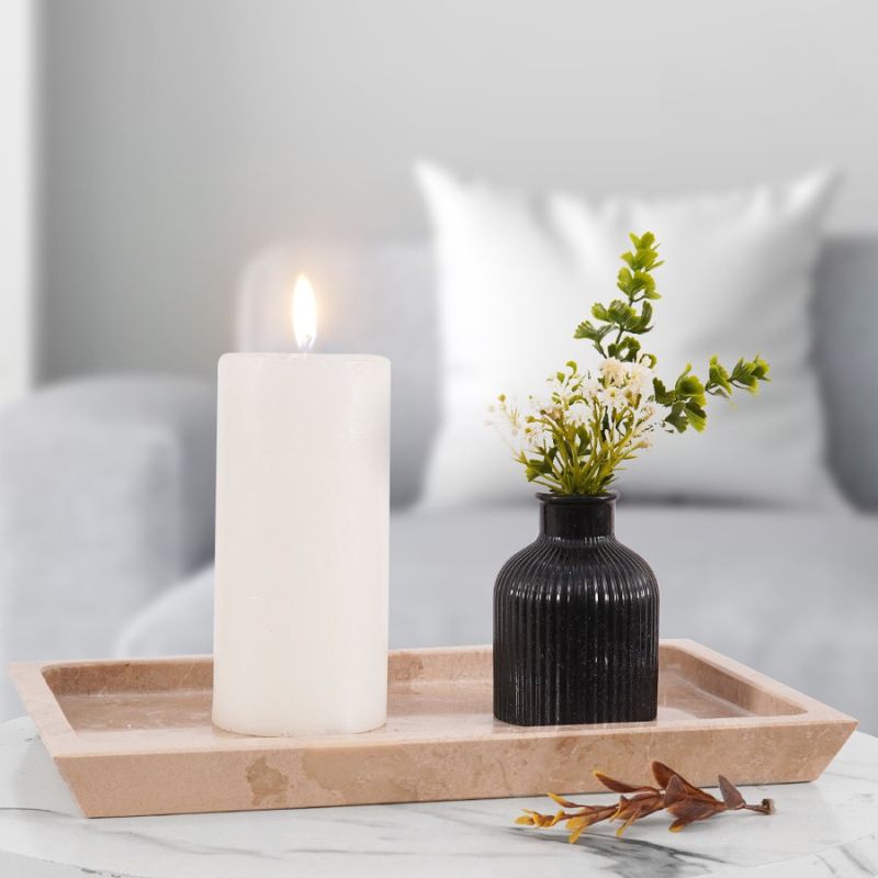 Fancy Natural Marble Rectangular Tray - Serving Tray-8
