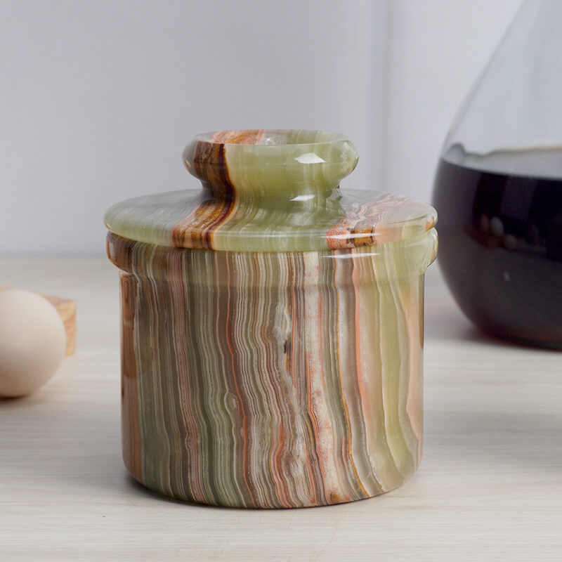 Natural Marble Butter Dish - Butter Crock-6