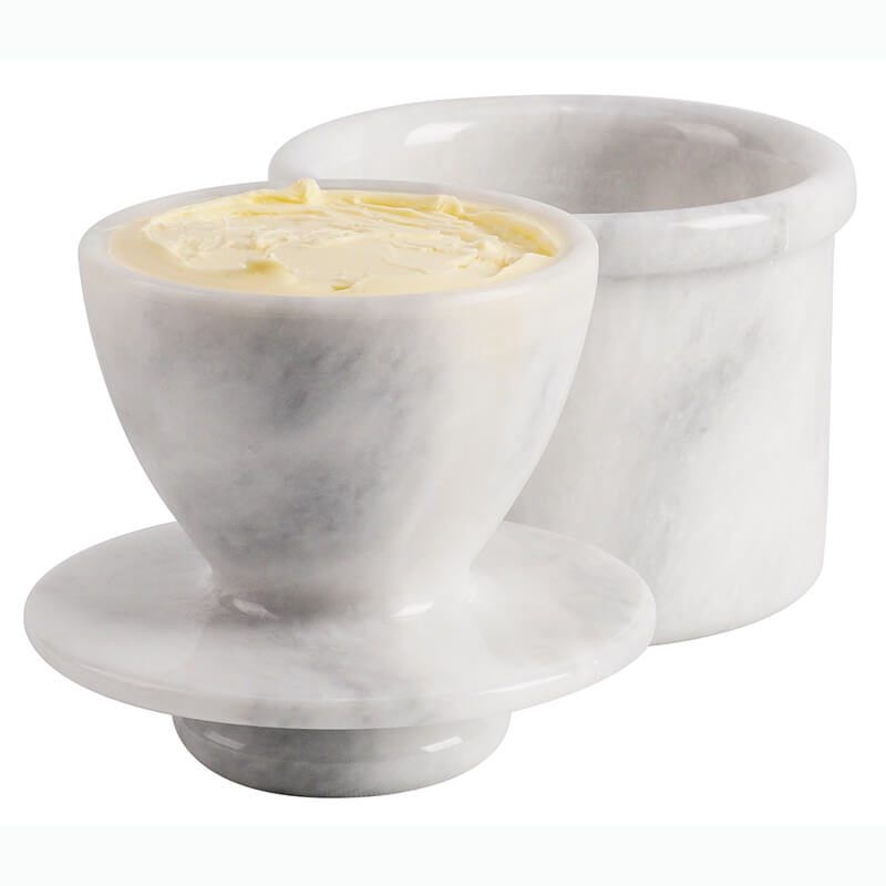 Natural Marble Butter Dish - Butter Crock-1