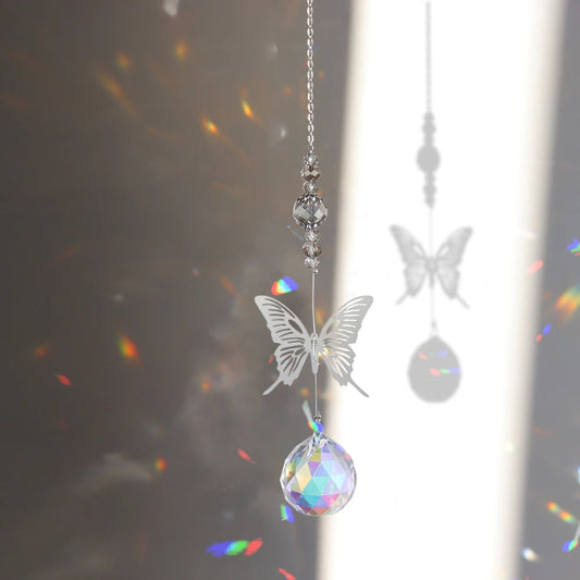 Crystal Dragonfly Wind Chime - Elegant Garden Gift Decor