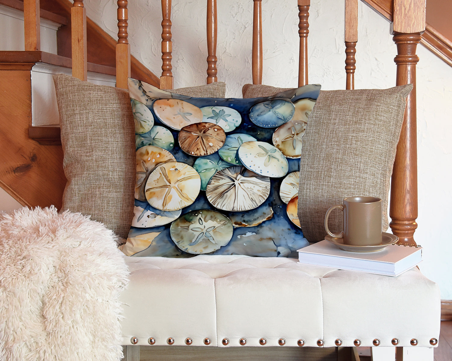 Sand Dollars Throw Pillow-2