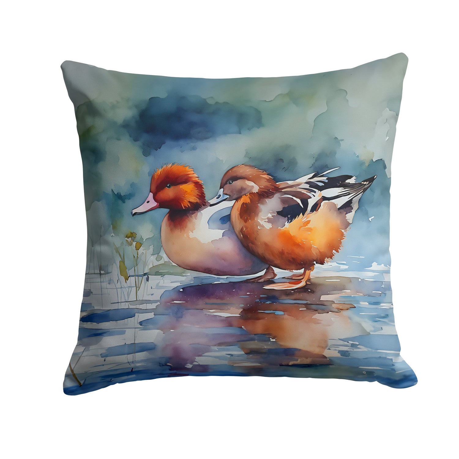 Redhead Duck Throw Pillow-0