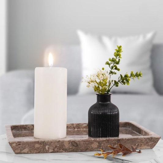 Fancy Natural Marble Rectangular Tray -  Serving Tray-7