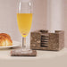 Full Square Coaster Set with Holder-0