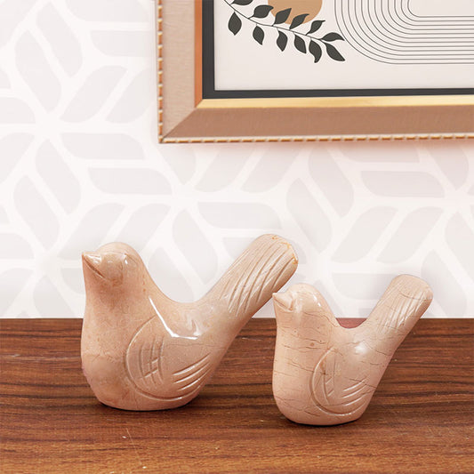 Marble Love Birds Centerpiece Statue For Living Room & Garden Décor-0