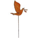 Wrought Iron Dove Rusted Garden Stake 35 Inches